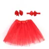 Nyfödda spädbarn baby toddler mesh kjol + hårbåge hårnål + hårband huvudband 3 stycke set fluffy tutu kjolar barn flicka prinsessa klänning uppsättning fest cosplay kostymer gt1vnzi