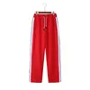 Sport hommes pantalons longs pantalons à glissière pantalons de survêtement décontractés pour hommes ange jogger rayures latérales cordon sport vêtements de sport cordon zippé