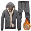 Men's Tracksuits Men's Men Streetwear Winter Winter Fleece Sport Suit