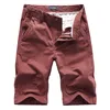 4 Color Mens Cargo Shorts Verano Estilo Clásico 100% Algodón Casual Bermudas Sección delgada Pantalones cortos Pantalones Masculinos
