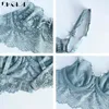 NXY sexy setSexy Bra Panties Set Transparent Hollow Out Lace Brassiere 3/4 Cup Ultrathin Underwear Plus Size Black Bras Women Lingerie 1128