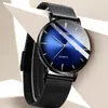 Fashion Ultra-thin Dial Men's Watches Luxury Quartz Watch Waterproof Stainless Steel Leather Wristwatch Male Relogio Masculino Wristwatches