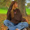 Sweatshirts Streetwear Fashion Embroidery mushroom Indie Aesthetic 90s Long Sleeve Hoodies Graphic Crewneck clothes 210813