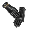 Fem fingrar handskar Damhandske Kvinnor Äkta fårskinnsläder Vinter Elegant mode handledsdrift Högkvalitativ termovantar S2900