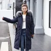 Women's Trench Coats 2022 Arrival Women Winter Jacket Double Two Sides Hooded With Fur Collar Ladies Coat Long Warm Thicken Female Parka