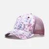 Summer Women Cross Cross Ponytail Hat Niechlujne bułka baseballowa czapka Vintage Cold Kolor oddychający czapki ciężarówki z czapki 210531283i