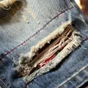 Men's Retro Style Ripped Denim Shorts Summer Street Fashion Slim Hole Short Jeans Male Brand Clothes 210713