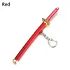 Keychains 1pcs 유니섹스 애니메이션 메탈 합금 Zoro Katana 버클 게임 모델 Saber Samurai Sword Keychain Scabbard Key Ring Gift