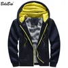 Bolubao Marka Erkekler Trendy Hoodies Tişörtü Kış erkek Kalın Sıcak Kapüşonlu Tişörtü Fermuar Rahat Hoodies Erkek Tops 210518