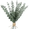 Dekorative Blumenkränze, 24 Stück, künstlicher Eukalyptusblattstiel, 38,1 cm hoch, für künstlichen Hochzeitsstrauß, Herzstück, Heimdekoration 1225425