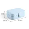 Portable PU Leather Travel Jewelry Storage Box Earrings Ring Necklace Velvet Small Jewellery Casket Case Organizer 211013