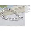 Style de caractère individuel Bracelet large en argent sterling 925 Conception contractée Gentleman Hommes bijoux Accessoires