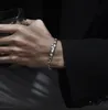 Bracciale in argento sterling 925 Catena da uomo Trend Light Luxury High-End Nicchia Spessa Industria pesante Accessori per gioielli di moda