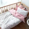Conjunto de cama de bebê para recém-nascidos berço de algodão macio com cama de linho de cama de criança decoração de berçário feitos sob encomenda