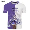 Jeu populaire Genshin Impact Hommes / Femmes D'été T-shirt De Mode Anime À Manches Courtes Tops Harajuku Garçons Filles Clohtes Streetwear Tees Y0901