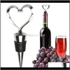 Tools Barware Kitchen, Dining Bar Home Garden Drop Delivery 2021 1st Rostfritt stål Hjärtstoppare Champagne Wine Bottle Stopper år Val Val