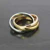 Modyle 2021 Klassische 3 Runden Weibliche Mode Ring Sets Gold Silber Farbe Edelstahl Hochzeit Engagement für Frau