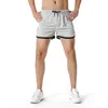 Solid Summer Running Shorts Men Drawstring Casual Workout Fitness Mens Kortbyxor Märke Outdoor Sweat Pants Elasticity Jogger 210524