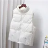 Piumino da donna piumino scaldino giacca allentata anatra bianca gilet spesso cerniera cappotto senza maniche per le donne 210909