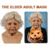 Party Masks Old Man Scary Mask Cosplay Full Head Latex Halloween Horror Masquerade HeadGear Decor