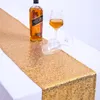 Solid Color Polyester Sequin Table Runner Luxe Decor Bruiloft Feestartikelen Placemat Diner Decoratie Doek