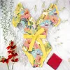 Sexy Swimsuit Women Swimwear Push Up Monokini Ruffle Swim Suit Bathing Summer Beach Wear Female 210611