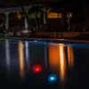 LED Summer Villa Swimmingpool Vattentät Solar Power Multi Färg Byte Vattendrift Lampa Flytande Ljus Säkerhet Dropship