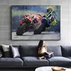 Gemälde Öldrucke Poster Motorrad Leinwand Malerei Poster Druck Cuadros Wandkunst Bild für Wohnzimmer