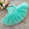 Baby Girls Lace Princess Dress 1 2 Year Stary Urodziny Zestawy Noworodka 1. Suknia Christening Christmas Costume Strój G1129