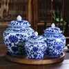 decoración de porcelana azul