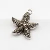 100 pièces pendentifs à breloques étoile de mer en alliage d'argent ancien pour la fabrication de bijoux Bracelet collier résultats 18.5X22MM