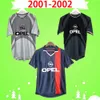 psg jersey # 10 Ronaldinho Chulapa 2001 2002 Retro Paris Soccer Jerseys 02 03 clássico comemorar vintage # 17 llacer camisa de futebol 01 02 Maillot Francês