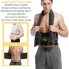 Män midja tränare mage shapers abdominal främja svett kropp shaper bantning bälte viktminskning trimmer girdle shapewear