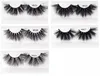 Reusable Handmade Soft Light 3D False Eyelashes Extensions 25mm Long Thick Mink Hair Fake Lashes With Laser Packing 9 Models DHL Free