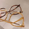 Fashion Round Women Glasses Frame vintage Clear Lens Eyewear Men Optical Leopard Green Eylasses Ompelasi da sole1306578