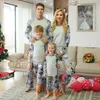 Julfamilj som matchar pyjamas Set Halloween Vuxen Kid Kläder Topp och byxor Xmas Sleepwear PJ S 210922