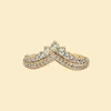 審美的なジュエリーの時代の希望のティアラデザイナーPandoraリング女性男性カップルの指輪セット誕生日バレンタインギフト167736C01