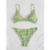 Купальники-купальники 40 бикини набор женщин Zebra Print Bikini Set Push-up Два куска Beachwear Beachweded Купальники бикини