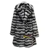 Women's Fur & Faux S-6XL Fashion Coat Women Autumn And Winter Imitation Mink Slim Medium-length Trench
