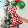 Christmas Decorations Large Holiday Party Supplies Hanging Pet Dog Stockings Knit Bone Shape