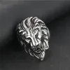 Cluster Rings Mens Skull Punk Signetring Male Big Lion Animal Men039s Fingerring 2022 Men Stainless Steel Ring AccessoriesClu5512774