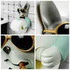 Toilet paper holder, dog image toilet hygienic resin tray free punching hand household towel rack reel 210720