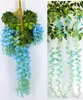 Artificial Silk Wisteria Flower Wedding Decor Vines Hanging Rattan Bride Flowers Garland For Home Garden WLL5966185777