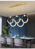 Modern Crystal Chandelier for Dinning Room Gold Circle Living Home Decoration Light Fixture Ring Cristal Led Bed Lamp