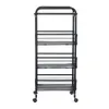 4 Tiers Trolley Cart Kitchen Bathroom Gap Storage Rack Sundries Organizer Tableware Bowls Dish Holder Fruit Vegetable Shelves