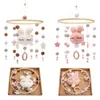 Baby Rattles Crib Mobiles Toy Cotton Rabbit Hanger Bed Bell Rotating Music Ratelaars voor COTS Projectie Zuigeling Houten Speelgoed 210320