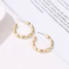 S2507 Fashion Jewelry Exaggerated Lotus Root Metal Stud Earrings Hoop Earrings