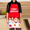 Julförkläde Santa Claus Christma Dekorationer för hem 1 st Förkläden Xmas Decor Noel Navidad Gift 50cm * 70cm wll476