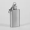 1oz 2oz Mini Stainless Steel Hip Flask with Keychain Portable Outdoor Flagon Whisky Stoup Wine Pot Small Alcohol Bottles