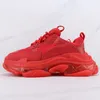 Womens Mens Triple-s 디자이너 신발 플랫폼 스니커즈 Clear Sole Bold 캐주얼 럭셔리 Dad Shoe Collectible Quality Chunky triple s double Foam Sneaker